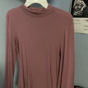 Pink mock neck long sleeve
